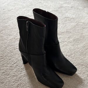Franco Sarto Black Heeled Boots